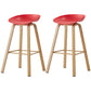 Scandinavian Style Bar-stool with Metal Legs Counter Stool for Kitchen Bar Red 2 Piece Set Clearhalo 'Bar Furniture' 'Bar Stools' 'bar_stools' 'furn' 'furn_bar_stools' 'furniture_bar_stools' 'Kitchen & Dining Furniture' 'kitchen&dining_furn' 'kitchen' 'kitchen_furn' Furniture' 4400747