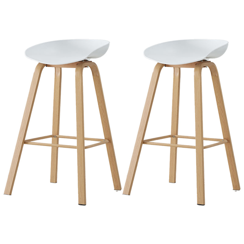 Scandinavian Style Bar-stool with Metal Legs Counter Stool for Kitchen Bar White 2 Piece Set Clearhalo 'Bar Furniture' 'Bar Stools' 'bar_stools' 'furn' 'furn_bar_stools' 'furniture_bar_stools' 'Kitchen & Dining Furniture' 'kitchen&dining_furn' 'kitchen' 'kitchen_furn' Furniture' 4400752