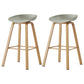 Scandinavian Style Bar-stool with Metal Legs Counter Stool for Kitchen Bar Light Gray 2 Piece Set Clearhalo 'Bar Furniture' 'Bar Stools' 'bar_stools' 'furn' 'furn_bar_stools' 'furniture_bar_stools' 'Kitchen & Dining Furniture' 'kitchen&dining_furn' 'kitchen' 'kitchen_furn' Furniture' 4400757