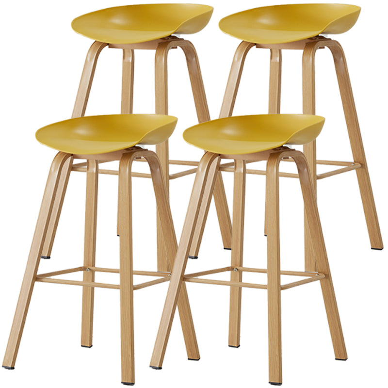 Scandinavian Style Bar-stool with Metal Legs Counter Stool for Kitchen Bar Ginger 4 Piece Set Clearhalo 'Bar Furniture' 'Bar Stools' 'bar_stools' 'furn' 'furn_bar_stools' 'furniture_bar_stools' 'Kitchen & Dining Furniture' 'kitchen&dining_furn' 'kitchen' 'kitchen_furn' Furniture' 4400758