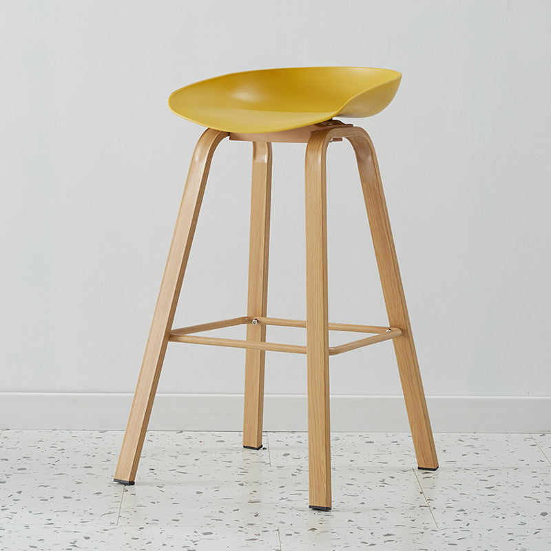 Scandinavian Style Bar-stool with Metal Legs Counter Stool for Kitchen Bar Ginger 1 Piece Clearhalo 'Bar Furniture' 'Bar Stools' 'bar_stools' 'furn' 'furn_bar_stools' 'furniture_bar_stools' 'Kitchen & Dining Furniture' 'kitchen&dining_furn' 'kitchen' 'kitchen_furn' Furniture' 4400759