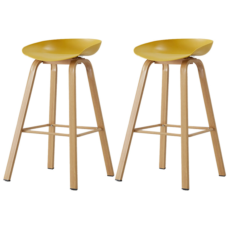 Scandinavian Style Bar-stool with Metal Legs Counter Stool for Kitchen Bar Ginger 2 Piece Set Clearhalo 'Bar Furniture' 'Bar Stools' 'bar_stools' 'furn' 'furn_bar_stools' 'furniture_bar_stools' 'Kitchen & Dining Furniture' 'kitchen&dining_furn' 'kitchen' 'kitchen_furn' Furniture' 4400760
