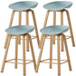 Scandinavian Style Bar-stool with Metal Legs Counter Stool for Kitchen Bar Navy-White 4 Piece Set Clearhalo 'Bar Furniture' 'Bar Stools' 'bar_stools' 'furn' 'furn_bar_stools' 'furniture_bar_stools' 'Kitchen & Dining Furniture' 'kitchen&dining_furn' 'kitchen' 'kitchen_furn' Furniture' 4400761