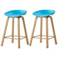 Scandinavian Style Bar-stool with Metal Legs Counter Stool for Kitchen Bar Blue 2 Piece Set Clearhalo 'Bar Furniture' 'Bar Stools' 'bar_stools' 'furn' 'furn_bar_stools' 'furniture_bar_stools' 'Kitchen & Dining Furniture' 'kitchen&dining_furn' 'kitchen' 'kitchen_furn' Furniture' 4400769