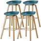 Scandinavian Style Bar-stool with Metal Legs Counter Stool for Kitchen Bar Dark Blue 4 Piece Set Clearhalo 'Bar Furniture' 'Bar Stools' 'bar_stools' 'furn' 'furn_bar_stools' 'furniture_bar_stools' 'Kitchen & Dining Furniture' 'kitchen&dining_furn' 'kitchen' 'kitchen_furn' Furniture' 4400770