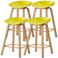 Scandinavian Style Bar-stool with Metal Legs Counter Stool for Kitchen Bar Yellow 4 Piece Set Clearhalo 'Bar Furniture' 'Bar Stools' 'bar_stools' 'furn' 'furn_bar_stools' 'furniture_bar_stools' 'Kitchen & Dining Furniture' 'kitchen&dining_furn' 'kitchen' 'kitchen_furn' Furniture' 4400773