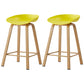 Scandinavian Style Bar-stool with Metal Legs Counter Stool for Kitchen Bar Yellow 2 Piece Set Clearhalo 'Bar Furniture' 'Bar Stools' 'bar_stools' 'furn' 'furn_bar_stools' 'furniture_bar_stools' 'Kitchen & Dining Furniture' 'kitchen&dining_furn' 'kitchen' 'kitchen_furn' Furniture' 4400775