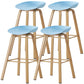 Scandinavian Style Bar-stool with Metal Legs Counter Stool for Kitchen Bar Light Blue 4 Piece Set Clearhalo 'Bar Furniture' 'Bar Stools' 'bar_stools' 'furn' 'furn_bar_stools' 'furniture_bar_stools' 'Kitchen & Dining Furniture' 'kitchen&dining_furn' 'kitchen' 'kitchen_furn' Furniture' 4400776