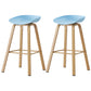 Scandinavian Style Bar-stool with Metal Legs Counter Stool for Kitchen Bar Light Blue 2 Piece Set Clearhalo 'Bar Furniture' 'Bar Stools' 'bar_stools' 'furn' 'furn_bar_stools' 'furniture_bar_stools' 'Kitchen & Dining Furniture' 'kitchen&dining_furn' 'kitchen' 'kitchen_furn' Furniture' 4400778