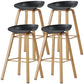 Scandinavian Style Bar-stool with Metal Legs Counter Stool for Kitchen Bar Black 4 Piece Set Clearhalo 'Bar Furniture' 'Bar Stools' 'bar_stools' 'furn' 'furn_bar_stools' 'furniture_bar_stools' 'Kitchen & Dining Furniture' 'kitchen&dining_furn' 'kitchen' 'kitchen_furn' Furniture' 4400779