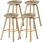 Scandinavian Style Bar-stool with Metal Legs Counter Stool for Kitchen Bar Khaki 4 Piece Set Clearhalo 'Bar Furniture' 'Bar Stools' 'bar_stools' 'furn' 'furn_bar_stools' 'furniture_bar_stools' 'Kitchen & Dining Furniture' 'kitchen&dining_furn' 'kitchen' 'kitchen_furn' Furniture' 4400782