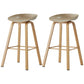 Scandinavian Style Bar-stool with Metal Legs Counter Stool for Kitchen Bar Khaki 2 Piece Set Clearhalo 'Bar Furniture' 'Bar Stools' 'bar_stools' 'furn' 'furn_bar_stools' 'furniture_bar_stools' 'Kitchen & Dining Furniture' 'kitchen&dining_furn' 'kitchen' 'kitchen_furn' Furniture' 4400784