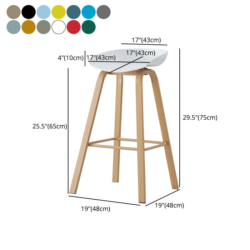 Scandinavian Style Bar-stool with Metal Legs Counter Stool for Kitchen Bar Clearhalo 'Bar Furniture' 'Bar Stools' 'bar_stools' 'furn' 'furn_bar_stools' 'furniture_bar_stools' 'Kitchen & Dining Furniture' 'kitchen&dining_furn' 'kitchen' 'kitchen_furn' Furniture' 4400785