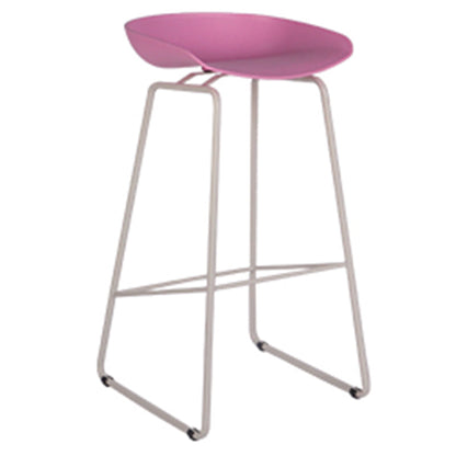 Scandinavian Style Bar-stool with Bucket Seat Counter Stool for Kitchen Bar Pink 1 Piece Clearhalo 'Bar Furniture' 'Bar Stools' 'bar_stools' 'furn' 'furn_bar_stools' 'furniture_bar_stools' 'Kitchen & Dining Furniture' 'kitchen&dining_furn' 'kitchen' 'kitchen_furn' Furniture' 4400788