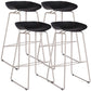 Scandinavian Style Bar-stool with Bucket Seat Counter Stool for Kitchen Bar Textured Black 4 Piece Set Clearhalo 'Bar Furniture' 'Bar Stools' 'bar_stools' 'furn' 'furn_bar_stools' 'furniture_bar_stools' 'Kitchen & Dining Furniture' 'kitchen&dining_furn' 'kitchen' 'kitchen_furn' Furniture' 4400793