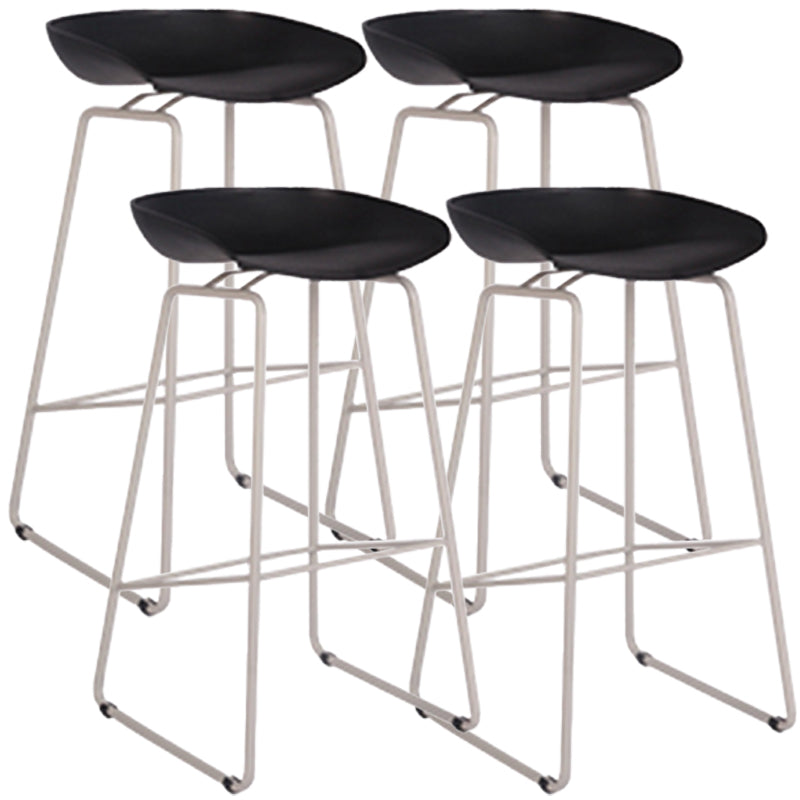 Scandinavian Style Bar-stool with Bucket Seat Counter Stool for Kitchen Bar Textured Black 4 Piece Set Clearhalo 'Bar Furniture' 'Bar Stools' 'bar_stools' 'furn' 'furn_bar_stools' 'furniture_bar_stools' 'Kitchen & Dining Furniture' 'kitchen&dining_furn' 'kitchen' 'kitchen_furn' Furniture' 4400793