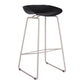 Scandinavian Style Bar-stool with Bucket Seat Counter Stool for Kitchen Bar Textured Black 1 Piece Clearhalo 'Bar Furniture' 'Bar Stools' 'bar_stools' 'furn' 'furn_bar_stools' 'furniture_bar_stools' 'Kitchen & Dining Furniture' 'kitchen&dining_furn' 'kitchen' 'kitchen_furn' Furniture' 4400795