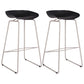 Scandinavian Style Bar-stool with Bucket Seat Counter Stool for Kitchen Bar Textured Black 2 Piece Set Clearhalo 'Bar Furniture' 'Bar Stools' 'bar_stools' 'furn' 'furn_bar_stools' 'furniture_bar_stools' 'Kitchen & Dining Furniture' 'kitchen&dining_furn' 'kitchen' 'kitchen_furn' Furniture' 4400797