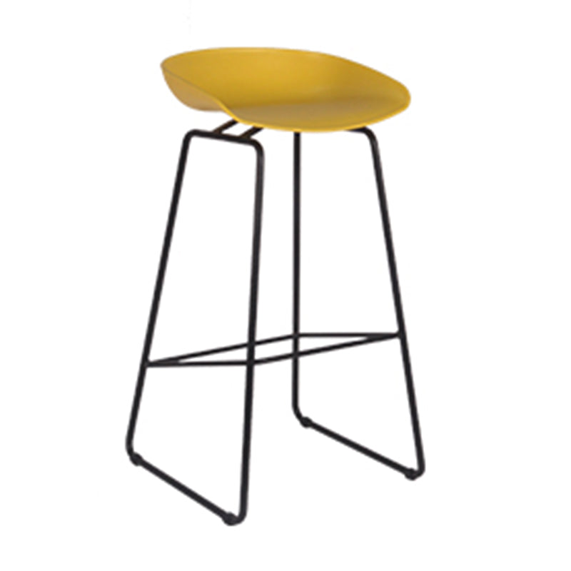 Scandinavian Style Bar-stool with Bucket Seat Counter Stool for Kitchen Bar Yellow 1 Piece Clearhalo 'Bar Furniture' 'Bar Stools' 'bar_stools' 'furn' 'furn_bar_stools' 'furniture_bar_stools' 'Kitchen & Dining Furniture' 'kitchen&dining_furn' 'kitchen' 'kitchen_furn' Furniture' 4400807