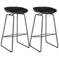 Scandinavian Style Bar-stool with Bucket Seat Counter Stool for Kitchen Bar Black 2 Piece Set Clearhalo 'Bar Furniture' 'Bar Stools' 'bar_stools' 'furn' 'furn_bar_stools' 'furniture_bar_stools' 'Kitchen & Dining Furniture' 'kitchen&dining_furn' 'kitchen' 'kitchen_furn' Furniture' 4400813