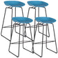 Scandinavian Style Bar-stool with Bucket Seat Counter Stool for Kitchen Bar Blue 4 Piece Set Clearhalo 'Bar Furniture' 'Bar Stools' 'bar_stools' 'furn' 'furn_bar_stools' 'furniture_bar_stools' 'Kitchen & Dining Furniture' 'kitchen&dining_furn' 'kitchen' 'kitchen_furn' Furniture' 4400814