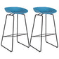 Scandinavian Style Bar-stool with Bucket Seat Counter Stool for Kitchen Bar Blue 2 Piece Set Clearhalo 'Bar Furniture' 'Bar Stools' 'bar_stools' 'furn' 'furn_bar_stools' 'furniture_bar_stools' 'Kitchen & Dining Furniture' 'kitchen&dining_furn' 'kitchen' 'kitchen_furn' Furniture' 4400816