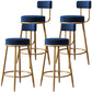 Scandinavian Style Bar Stool Metal Legs Round Seat Counter Stool for Kitchen Bar Blue 4 Piece Set Clearhalo 'Bar Furniture' 'Bar Stools' 'bar_stools' 'furn' 'furn_bar_stools' 'furniture_bar_stools' 'Kitchen & Dining Furniture' 'kitchen&dining_furn' 'kitchen' 'kitchen_furn' Furniture' 4400821