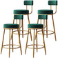 Scandinavian Style Bar Stool Metal Legs Round Seat Counter Stool for Kitchen Bar Green 4 Piece Set Clearhalo 'Bar Furniture' 'Bar Stools' 'bar_stools' 'furn' 'furn_bar_stools' 'furniture_bar_stools' 'Kitchen & Dining Furniture' 'kitchen&dining_furn' 'kitchen' 'kitchen_furn' Furniture' 4400831