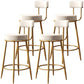 Scandinavian Style Bar Stool Metal Legs Round Seat Counter Stool for Kitchen Bar White 4 Piece Set Clearhalo 'Bar Furniture' 'Bar Stools' 'bar_stools' 'furn' 'furn_bar_stools' 'furniture_bar_stools' 'Kitchen & Dining Furniture' 'kitchen&dining_furn' 'kitchen' 'kitchen_furn' Furniture' 4400838