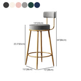 Scandinavian Style Bar Stool Metal Legs Round Seat Counter Stool for Kitchen Bar Clearhalo 'Bar Furniture' 'Bar Stools' 'bar_stools' 'furn' 'furn_bar_stools' 'furniture_bar_stools' 'Kitchen & Dining Furniture' 'kitchen&dining_furn' 'kitchen' 'kitchen_furn' Furniture' 4400844
