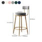 Scandinavian Style Bar Stool Metal Legs Round Seat Counter Stool for Kitchen Bar Clearhalo 'Bar Furniture' 'Bar Stools' 'bar_stools' 'furn' 'furn_bar_stools' 'furniture_bar_stools' 'Kitchen & Dining Furniture' 'kitchen&dining_furn' 'kitchen' 'kitchen_furn' Furniture' 4400845