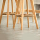 Modern Counter Bar Stool Armless Leather Bar Stool with Footrest and Swivel, Wood Base Clearhalo 'Bar Furniture' 'Bar Stools' 'bar_stools' 'furn' 'furn_bar_stools' 'furniture_bar_stools' 'Kitchen & Dining Furniture' 'kitchen&dining_furn' 'kitchen' 'kitchen_furn' Furniture' 4400908
