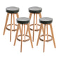 Modern Counter Bar Stool Armless Leather Bar Stool with Footrest and Swivel, Wood Base Natural Green 4 Piece Set Clearhalo 'Bar Furniture' 'Bar Stools' 'bar_stools' 'furn' 'furn_bar_stools' 'furniture_bar_stools' 'Kitchen & Dining Furniture' 'kitchen&dining_furn' 'kitchen' 'kitchen_furn' Furniture' 4400921