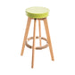 Modern Counter Bar Stool Armless Leather Bar Stool with Footrest and Swivel, Wood Base Natural Aqua 1 Piece Clearhalo 'Bar Furniture' 'Bar Stools' 'bar_stools' 'furn' 'furn_bar_stools' 'furniture_bar_stools' 'Kitchen & Dining Furniture' 'kitchen&dining_furn' 'kitchen' 'kitchen_furn' Furniture' 4400937