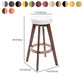 Modern Counter Bar Stool Armless Leather Bar Stool with Footrest and Swivel, Wood Base Clearhalo 'Bar Furniture' 'Bar Stools' 'bar_stools' 'furn' 'furn_bar_stools' 'furniture_bar_stools' 'Kitchen & Dining Furniture' 'kitchen&dining_furn' 'kitchen' 'kitchen_furn' Furniture' 4400945