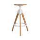 Adjustable Counter Bar Stool Armless Wood Bar Stool with Footrest and Swivel White 1 Piece Clearhalo 'Bar Furniture' 'Bar Stools' 'bar_stools' 'furn' 'furn_bar_stools' 'furniture_bar_stools' 'Kitchen & Dining Furniture' 'kitchen&dining_furn' 'kitchen' 'kitchen_furn' Furniture' 4400950