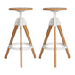 Adjustable Counter Bar Stool Armless Wood Bar Stool with Footrest and Swivel White 2 Piece Set Clearhalo 'Bar Furniture' 'Bar Stools' 'bar_stools' 'furn' 'furn_bar_stools' 'furniture_bar_stools' 'Kitchen & Dining Furniture' 'kitchen&dining_furn' 'kitchen' 'kitchen_furn' Furniture' 4400952