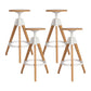 Adjustable Counter Bar Stool Armless Wood Bar Stool with Footrest and Swivel White 4 Piece Set Clearhalo 'Bar Furniture' 'Bar Stools' 'bar_stools' 'furn' 'furn_bar_stools' 'furniture_bar_stools' 'Kitchen & Dining Furniture' 'kitchen&dining_furn' 'kitchen' 'kitchen_furn' Furniture' 4400955