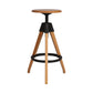 Adjustable Counter Bar Stool Armless Wood Bar Stool with Footrest and Swivel Black 1 Piece Clearhalo 'Bar Furniture' 'Bar Stools' 'bar_stools' 'furn' 'furn_bar_stools' 'furniture_bar_stools' 'Kitchen & Dining Furniture' 'kitchen&dining_furn' 'kitchen' 'kitchen_furn' Furniture' 4400956