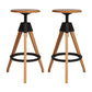 Adjustable Counter Bar Stool Armless Wood Bar Stool with Footrest and Swivel Black 2 Piece Set Clearhalo 'Bar Furniture' 'Bar Stools' 'bar_stools' 'furn' 'furn_bar_stools' 'furniture_bar_stools' 'Kitchen & Dining Furniture' 'kitchen&dining_furn' 'kitchen' 'kitchen_furn' Furniture' 4400958
