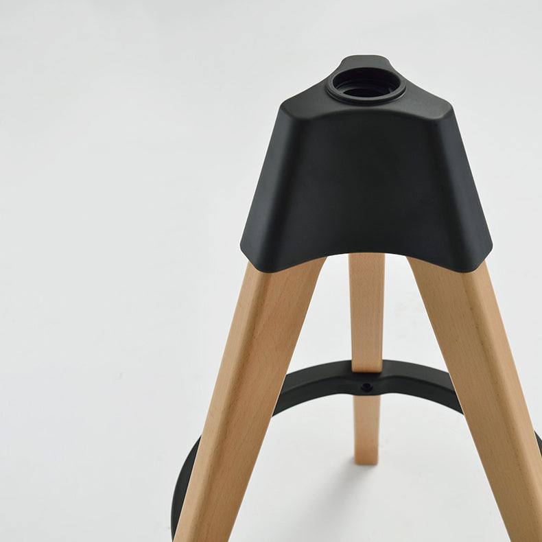 Adjustable Counter Bar Stool Armless Wood Bar Stool with Footrest and Swivel Clearhalo 'Bar Furniture' 'Bar Stools' 'bar_stools' 'furn' 'furn_bar_stools' 'furniture_bar_stools' 'Kitchen & Dining Furniture' 'kitchen&dining_furn' 'kitchen' 'kitchen_furn' Furniture' 4400959