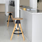Adjustable Counter Bar Stool Armless Wood Bar Stool with Footrest and Swivel Clearhalo 'Bar Furniture' 'Bar Stools' 'bar_stools' 'furn' 'furn_bar_stools' 'furniture_bar_stools' 'Kitchen & Dining Furniture' 'kitchen&dining_furn' 'kitchen' 'kitchen_furn' Furniture' 4400963