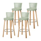Contemporary Counter Bar Stool Plastic Armless Bar Stool with Wood Base Green 4 Piece Set Clearhalo 'Bar Furniture' 'Bar Stools' 'bar_stools' 'furn' 'furn_bar_stools' 'furniture_bar_stools' 'Kitchen & Dining Furniture' 'kitchen&dining_furn' 'kitchen' 'kitchen_furn' Furniture' 4400975