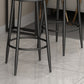 Glam Metal Upholstered Barstool Living Room Bar Stool with Iron Legs and Low Back Clearhalo 'Bar Furniture' 'Bar Stools' 'bar_stools' 'furn' 'furn_bar_stools' 'furniture_bar_stools' 'Kitchen & Dining Furniture' 'kitchen&dining_furn' 'kitchen' 'kitchen_furn' Furniture' 4401048