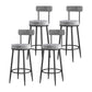 Glam Metal Upholstered Barstool Living Room Bar Stool with Iron Legs and Low Back Black Gray 4 Piece Set Clearhalo 'Bar Furniture' 'Bar Stools' 'bar_stools' 'furn' 'furn_bar_stools' 'furniture_bar_stools' 'Kitchen & Dining Furniture' 'kitchen&dining_furn' 'kitchen' 'kitchen_furn' Furniture' 4401056