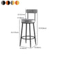 Glam Metal Upholstered Barstool Living Room Bar Stool with Iron Legs and Low Back Clearhalo 'Bar Furniture' 'Bar Stools' 'bar_stools' 'furn' 'furn_bar_stools' 'furniture_bar_stools' 'Kitchen & Dining Furniture' 'kitchen&dining_furn' 'kitchen' 'kitchen_furn' Furniture' 4401057
