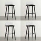 Scandinavian Style Bar-stool with Square Seat Counter Stool for Kitchen Bar Gloss Black 4 Piece Set Clearhalo 'Bar Furniture' 'Bar Stools' 'bar_stools' 'furn' 'furn_bar_stools' 'furniture_bar_stools' 'Kitchen & Dining Furniture' 'kitchen&dining_furn' 'kitchen' 'kitchen_furn' Furniture' 4401071