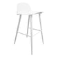 Scandinavian Style Bar-stool with Square Seat Counter Stool for Kitchen Bar White 1 Piece Clearhalo 'Bar Furniture' 'Bar Stools' 'bar_stools' 'furn' 'furn_bar_stools' 'furniture_bar_stools' 'Kitchen & Dining Furniture' 'kitchen&dining_furn' 'kitchen' 'kitchen_furn' Furniture' 4401095