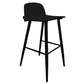 Scandinavian Style Bar-stool with Square Seat Counter Stool for Kitchen Bar Black 1 Piece Clearhalo 'Bar Furniture' 'Bar Stools' 'bar_stools' 'furn' 'furn_bar_stools' 'furniture_bar_stools' 'Kitchen & Dining Furniture' 'kitchen&dining_furn' 'kitchen' 'kitchen_furn' Furniture' 4401104