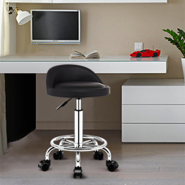 Modern Armless Backrest Counter Stool Steel Bedroom Bar Stool with Cushion Clearhalo 'Bar Furniture' 'Bar Stools' 'bar_stools' 'furn' 'furn_bar_stools' 'furniture_bar_stools' 'Kitchen & Dining Furniture' 'kitchen&dining_furn' 'kitchen' 'kitchen_furn' Furniture' 4401107